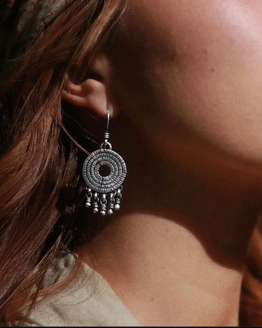 Labyrinth Medallion Earrings