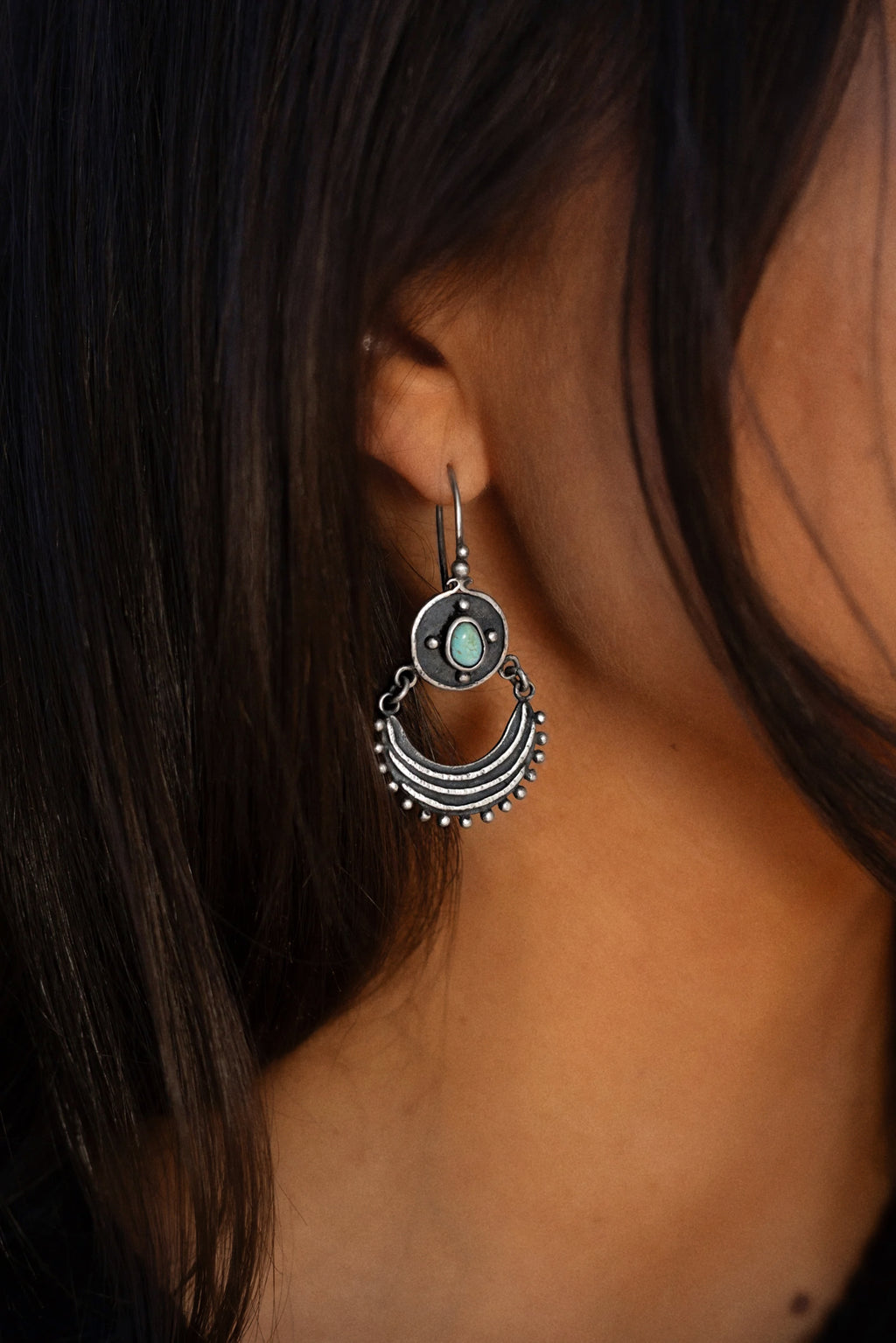 Turquoise Lune Earrings