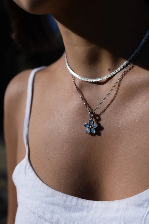 Aquamarine Flor Necklace