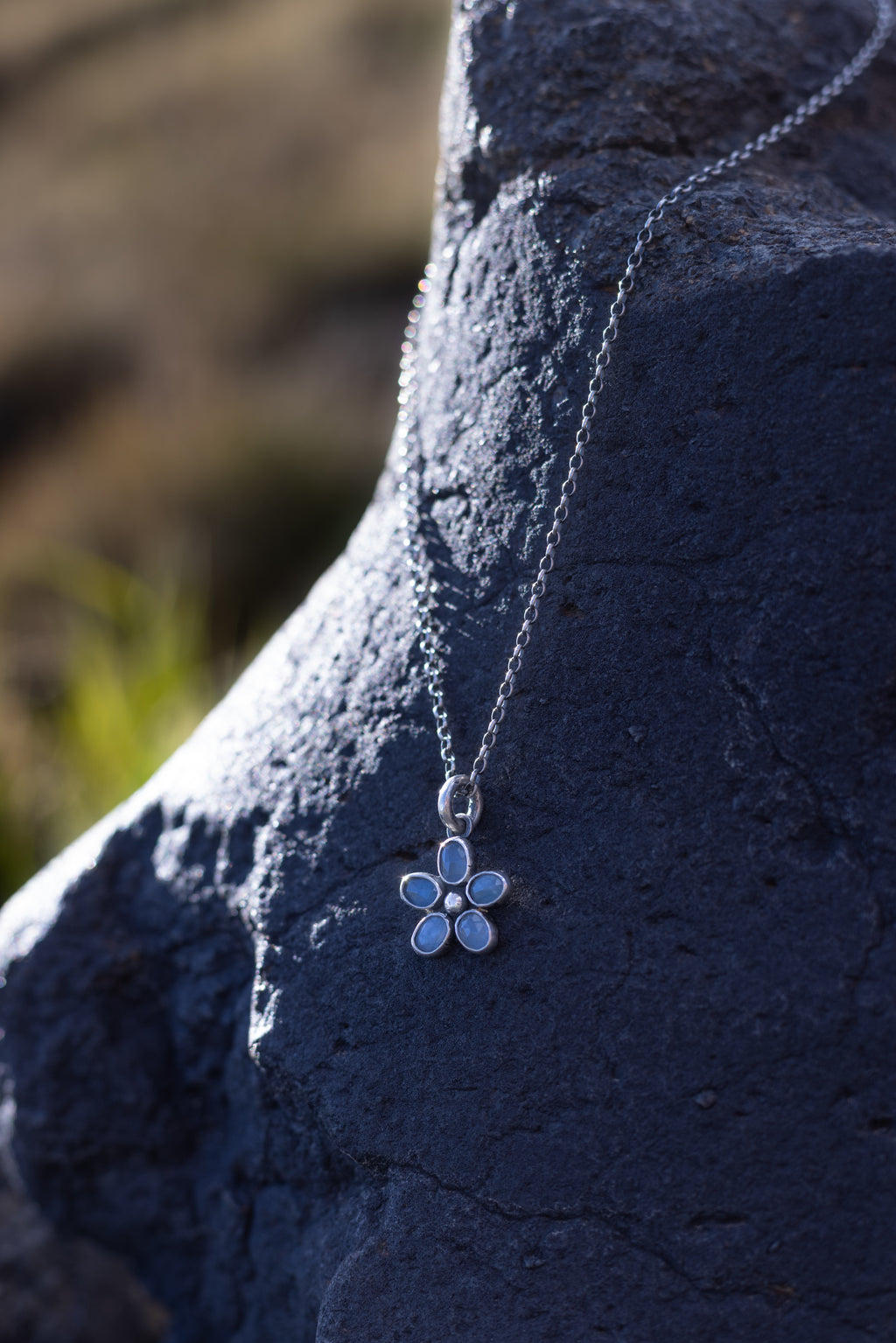 Aquamarine Flor Necklace