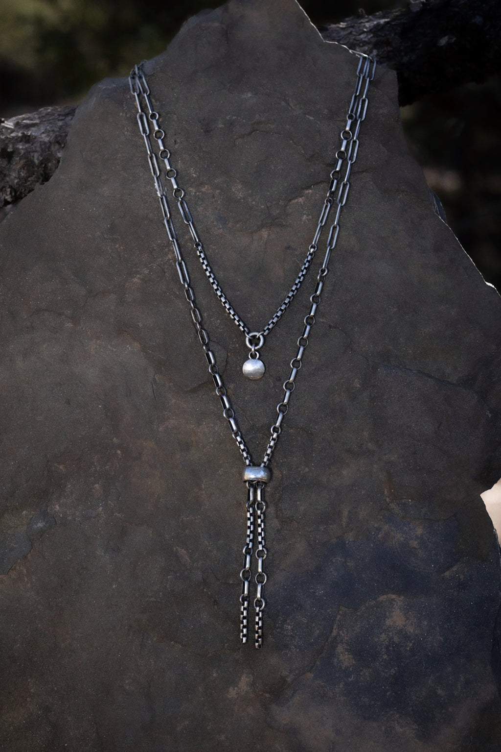 Silver Lariat Necklace