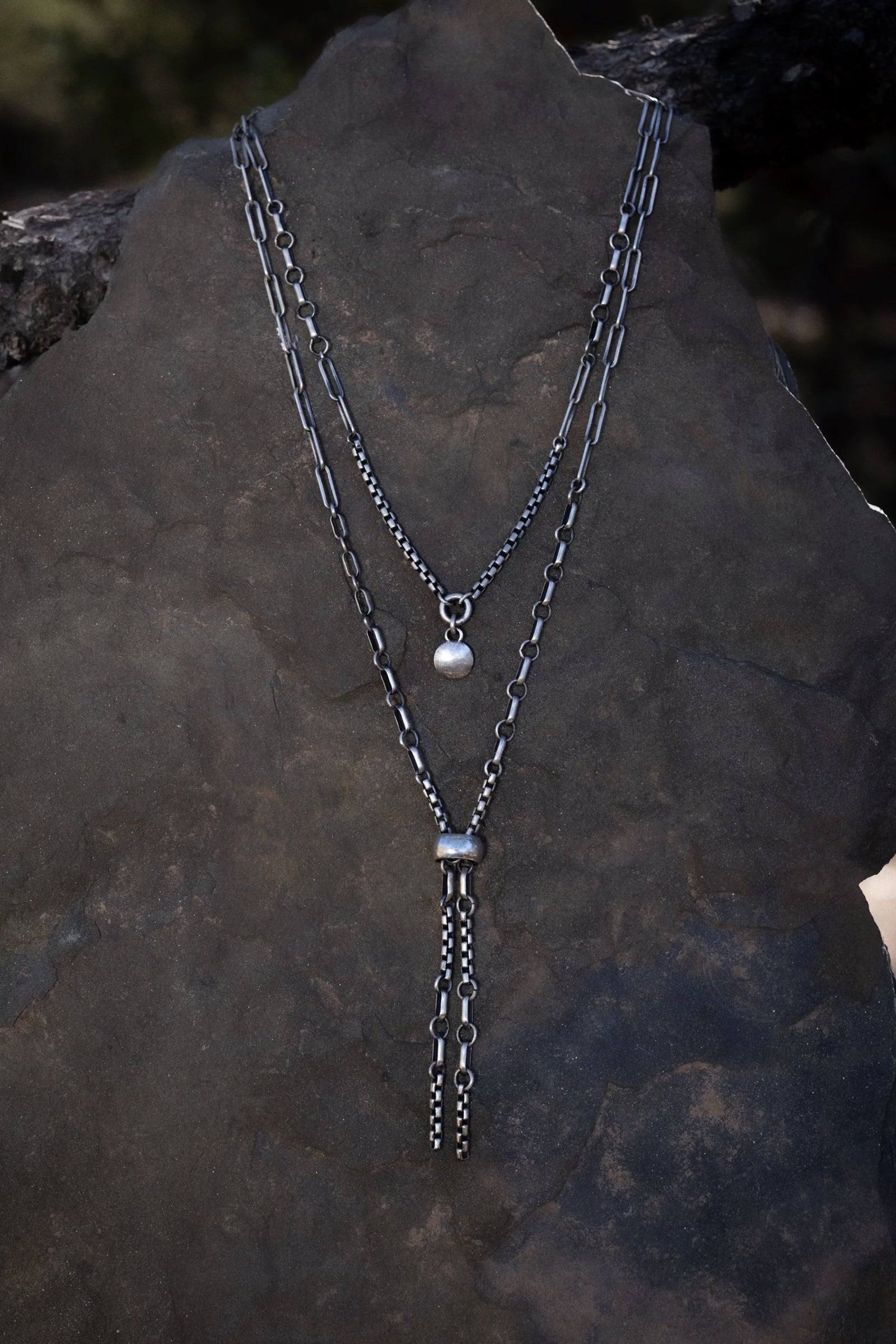 Silver Lariat Necklace