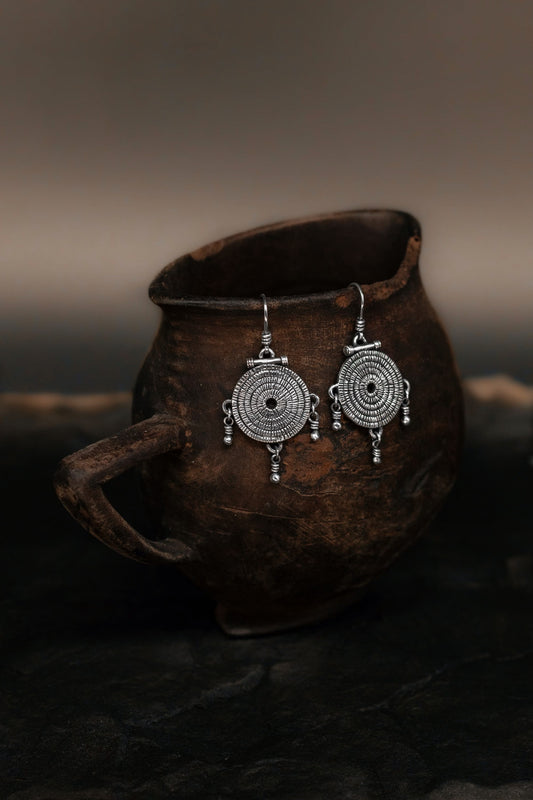 Labyrinth Medallion Earrings