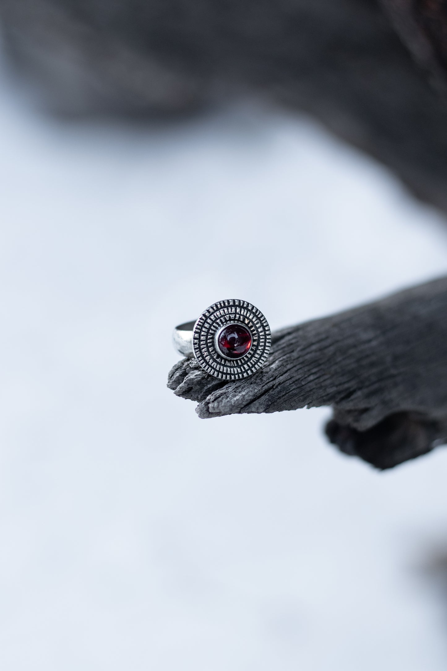 Garnet Orb Ring